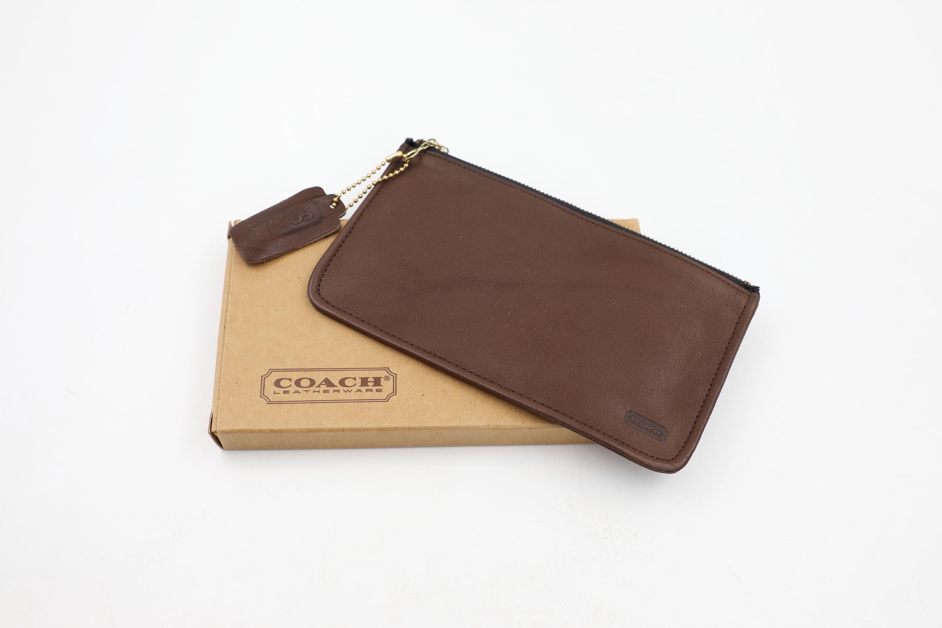 Vintage Coach Leather Cosmetic Bag - Etsy