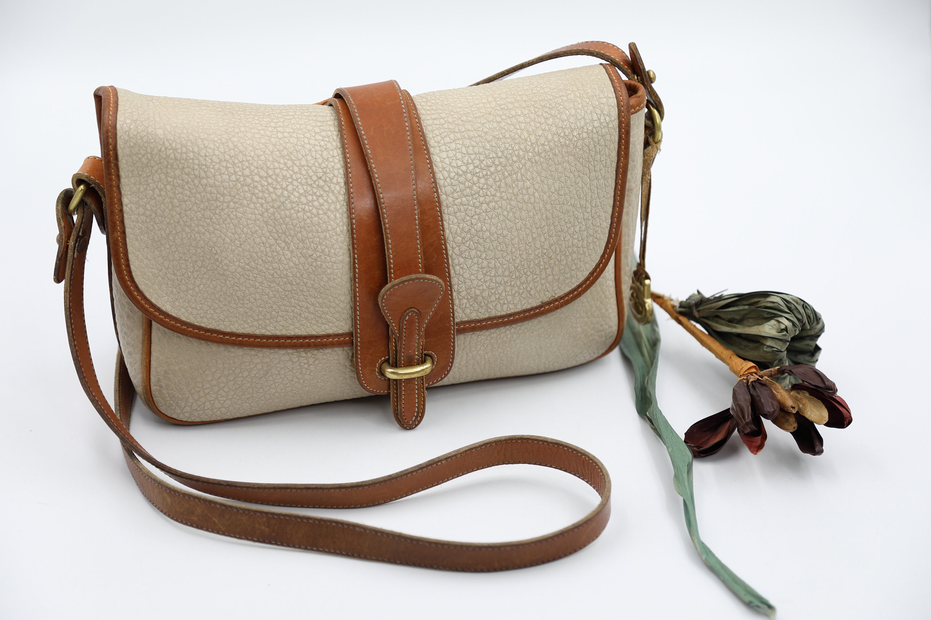 Dooney and Bourke Cream Equestrian Handbag Etsy Ireland