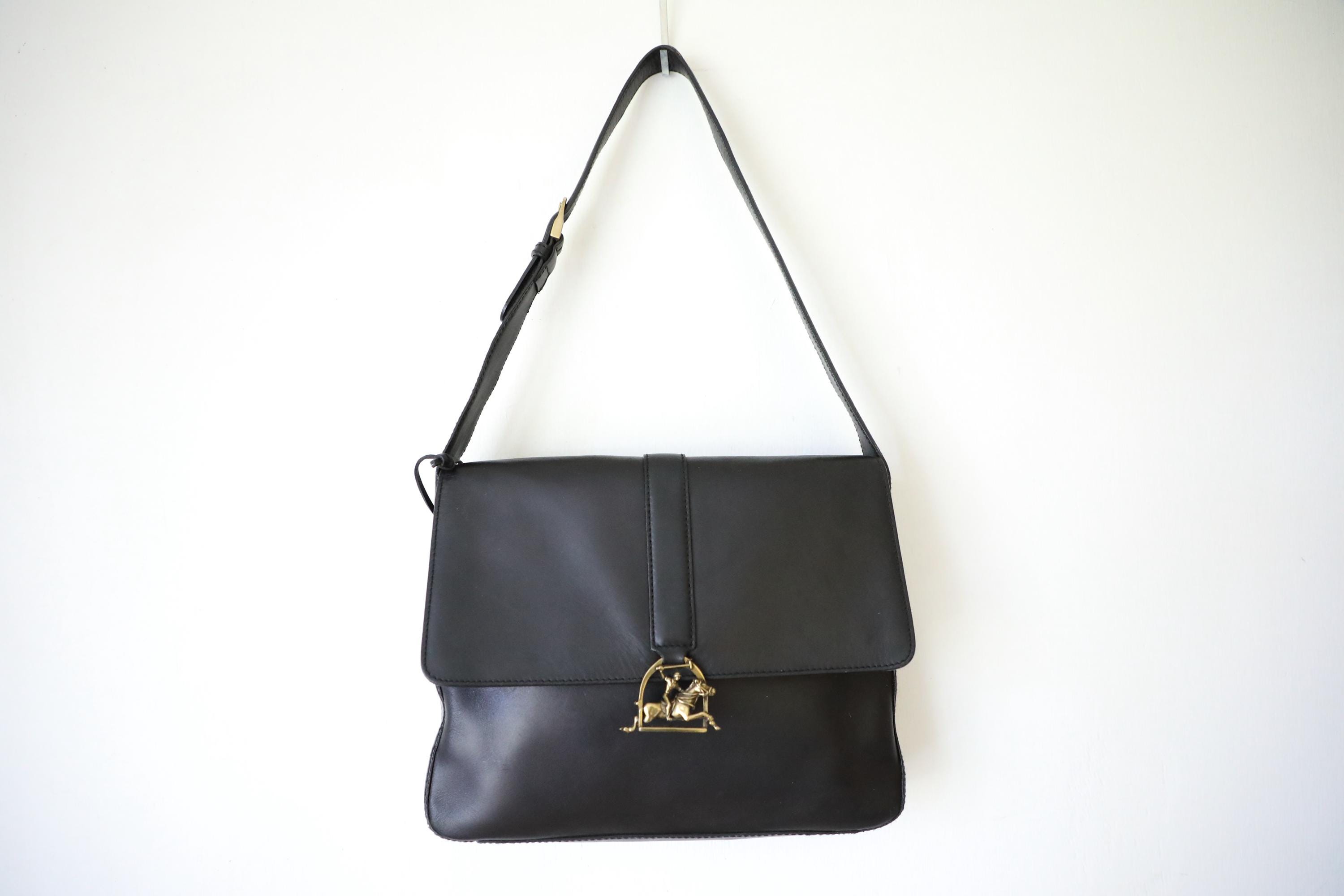 Ralph Lauren Messenger Shoulder Bag - 1997 Horse Rider Stirrup 