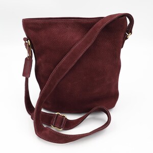 Coach Sonoma Nubuc Small Bucket Zip Bag 4933 - Vintage Elderberry