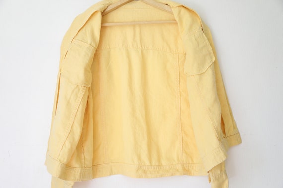 Women's Yellow Shirt Jacket L - image 6