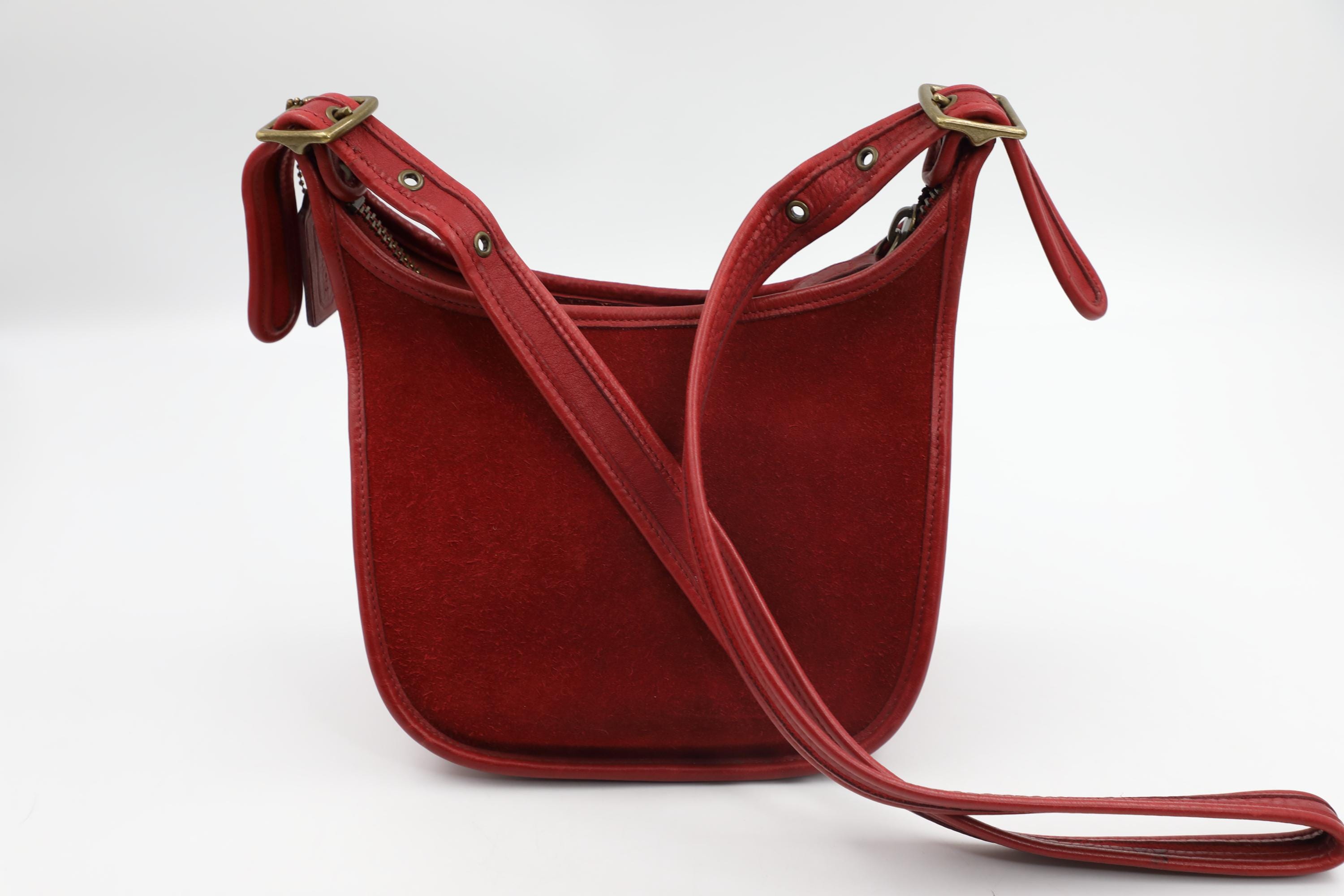 Coach Red Suede Bag - Etsy