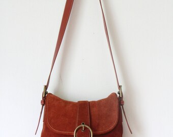 COACH Soho Suede Shoulder Bag 9482 / Rust Brown Hobo / Burnt