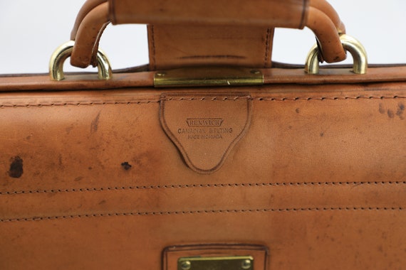 Renwick Gladstone Style Belting Leather Briefcase - image 8