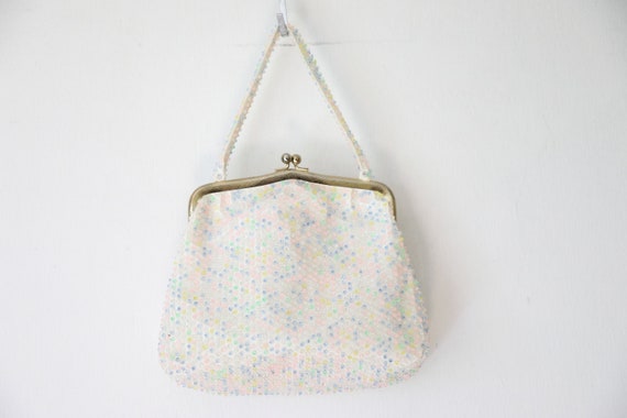 Pastel Lumured Cordé Bead Handbag - image 2