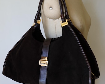 Bolsa Hobo Lewis em Camurça - Bolsa Vintage Grande e Despojada