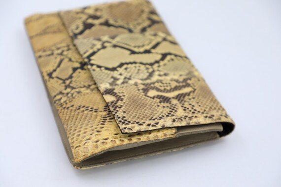 Margolin Snakeskin Clutch - 1960s Python Leather … - image 7