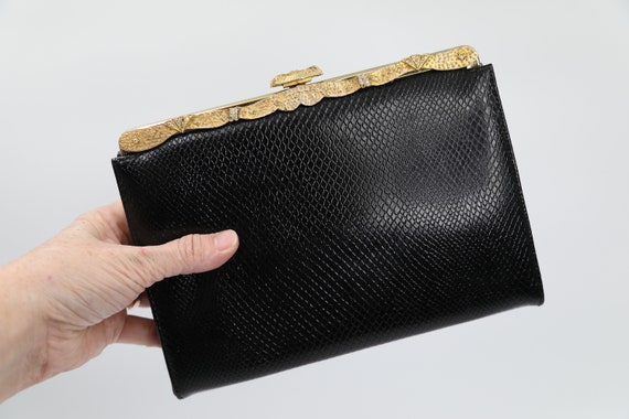 Ingber Lizard Embossed Clutch / Made in USA - image 9