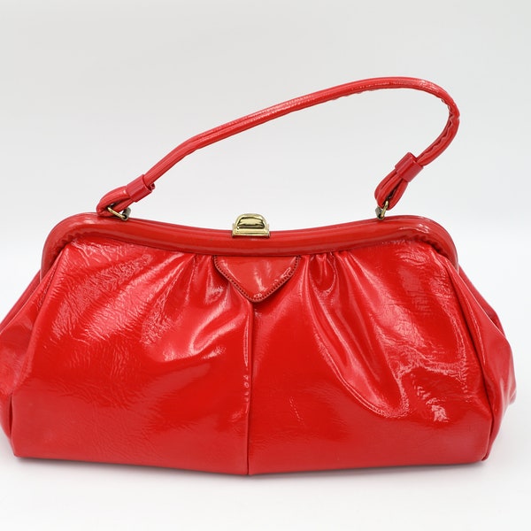 Cherry Red Soft Vinyl Handbag