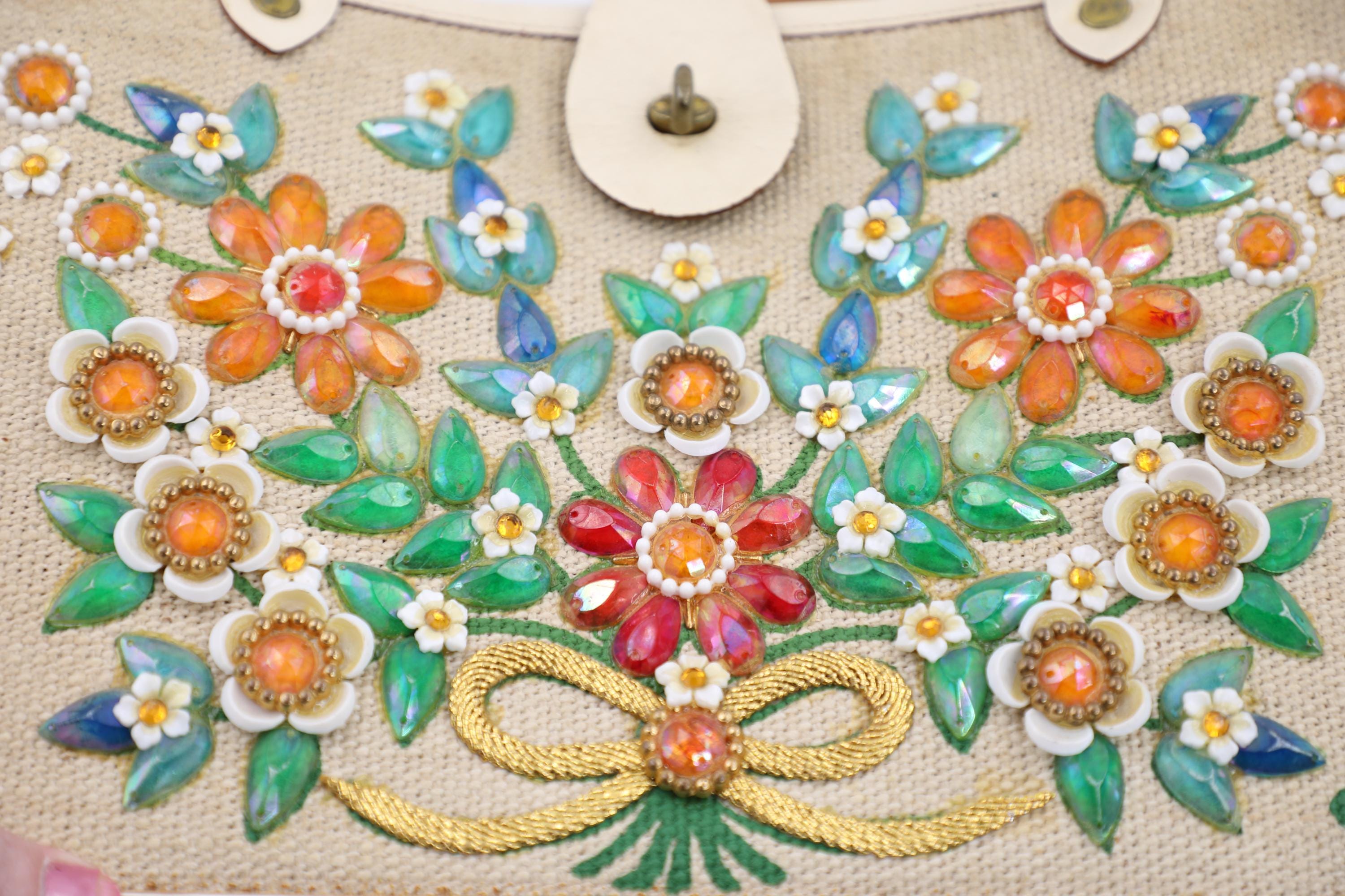 エニッドコリンズ　Jewel Bokay NEW / NOS - Enid Collins Of Texas Vintage Purse Bag - Jewel