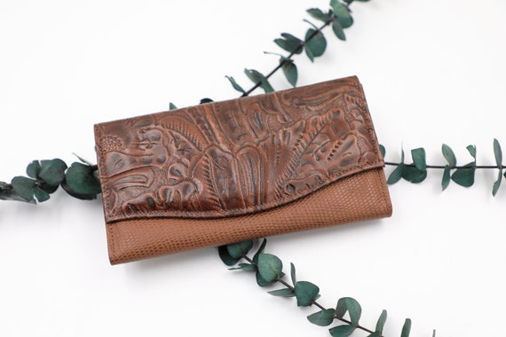 Amity Tooled Checkbook Wallet NWT - image 1