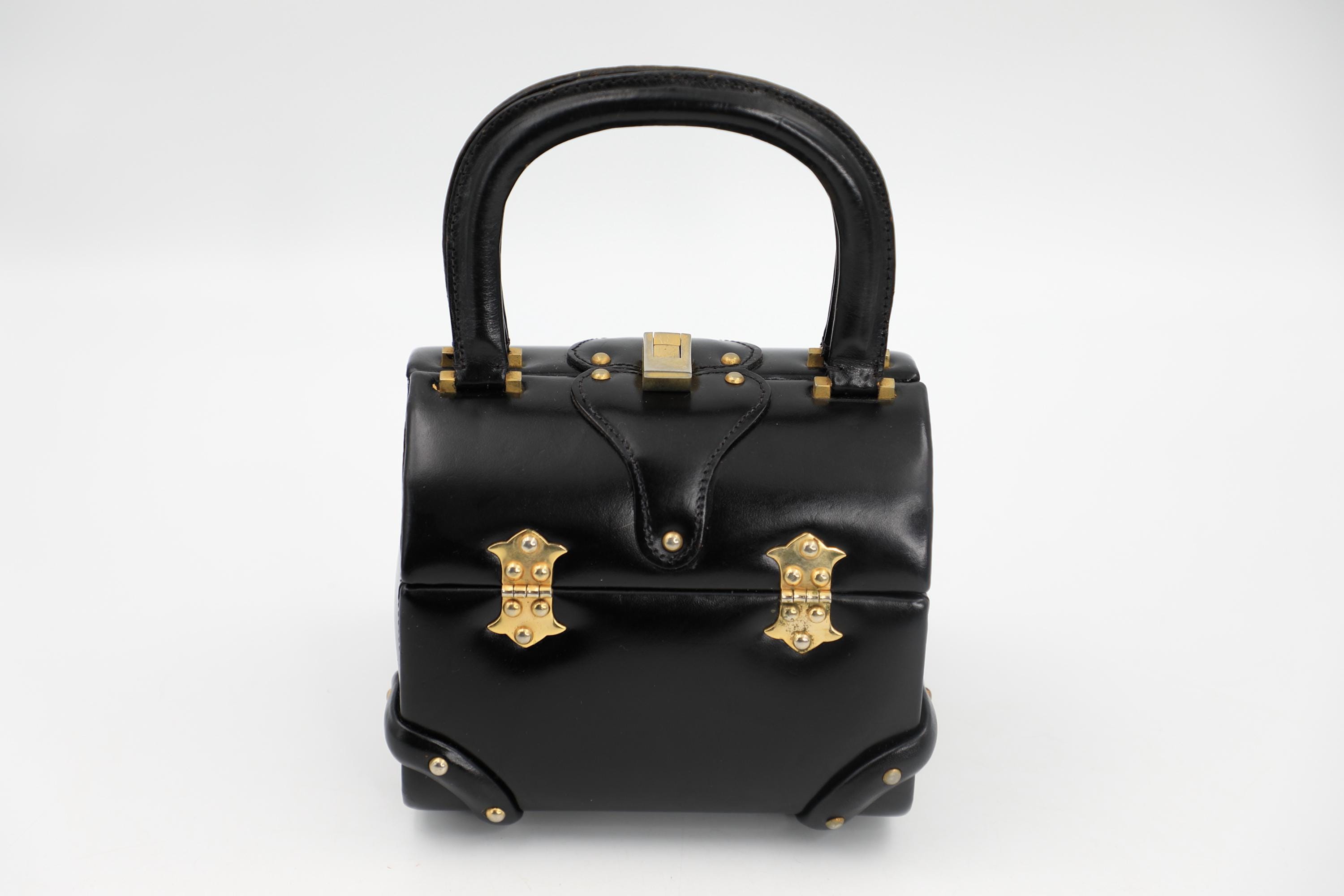 Tano of Madrid Leather Train Case Bag