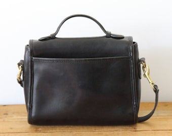Buy COACH Black Court Bag 9870 Vintage Coach Purse Leather