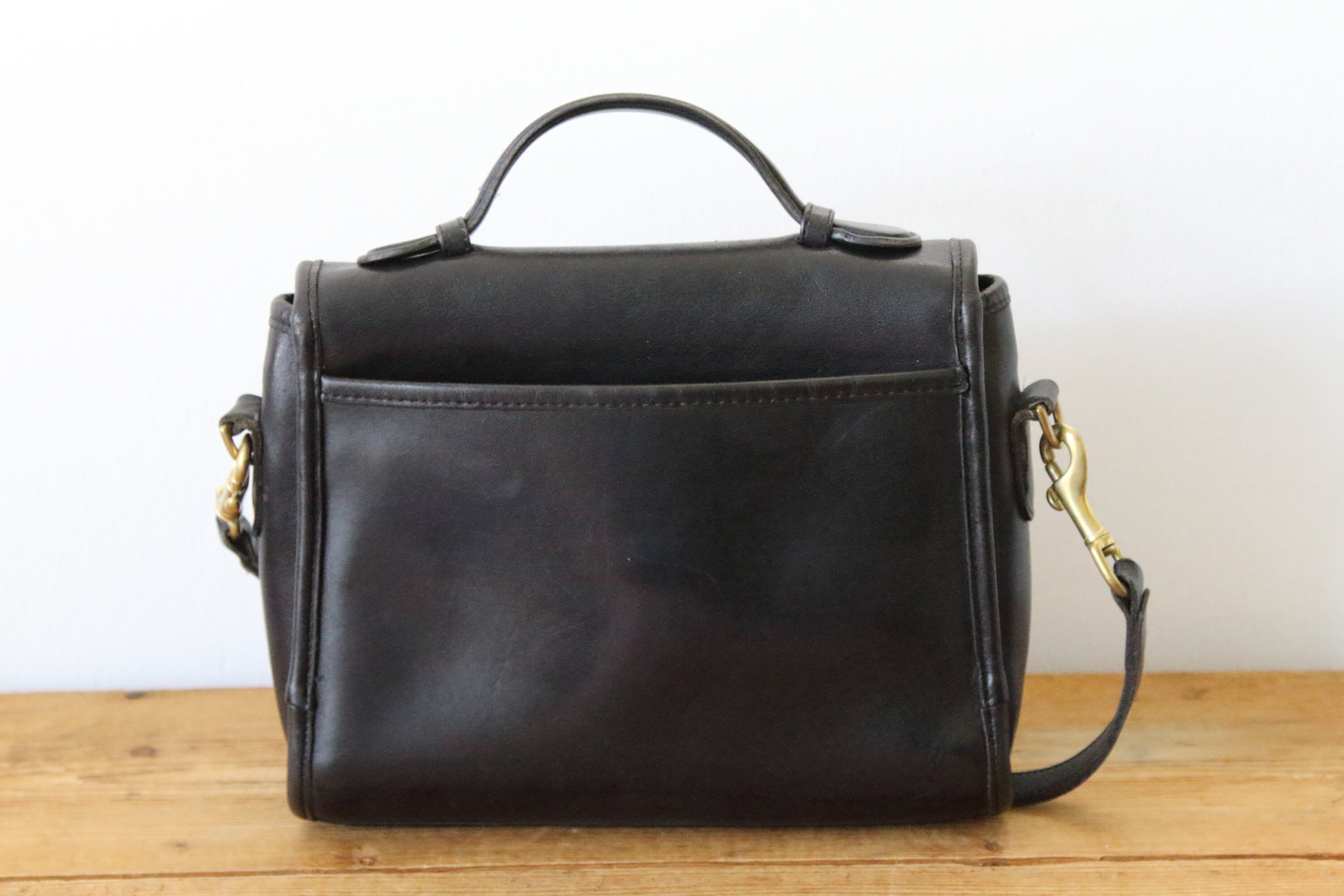 Buy COACH Black Court Bag 9870 / Vintage Coach Purse / Leather