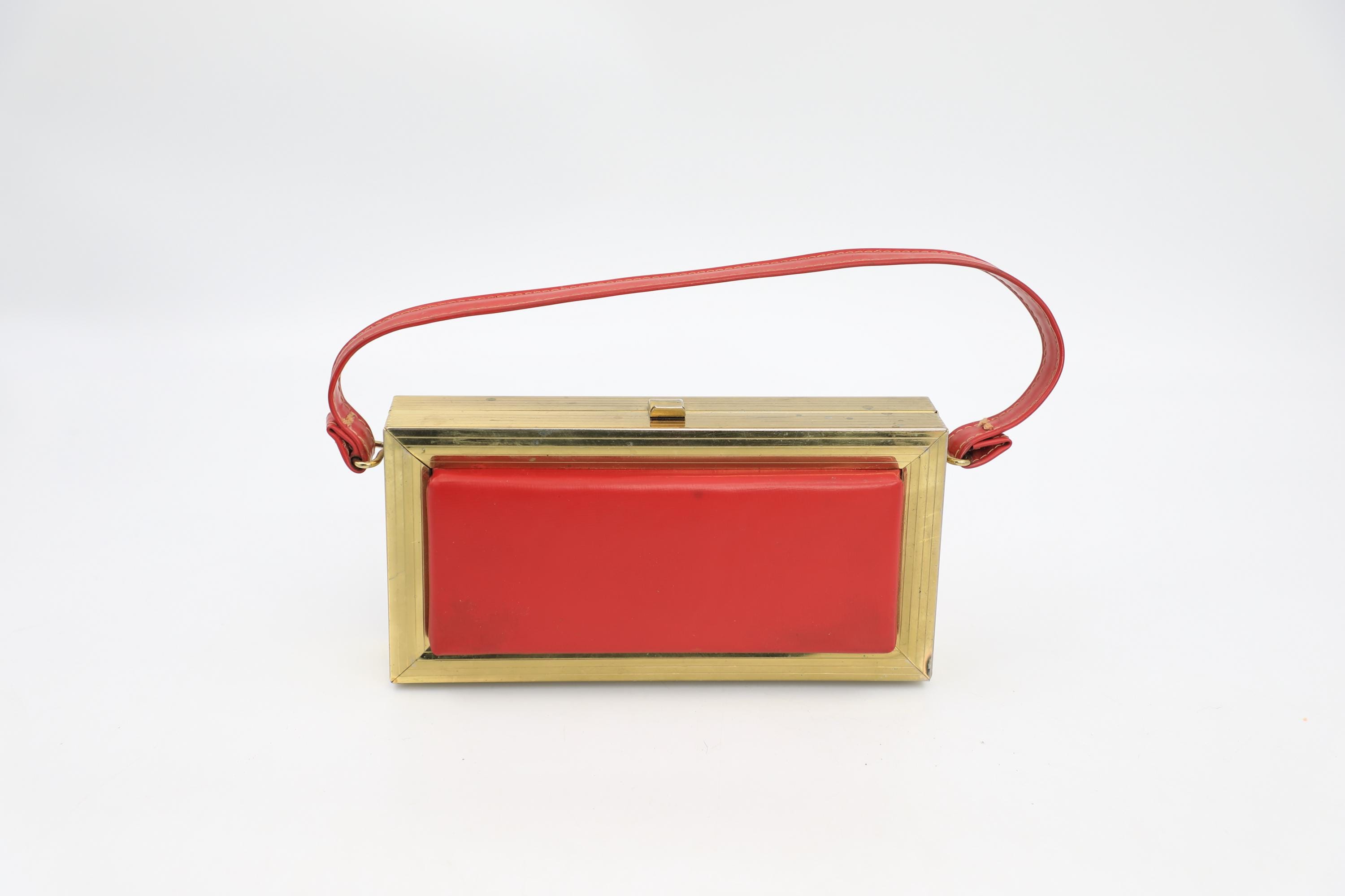 1940s Red Handbag - Etsy