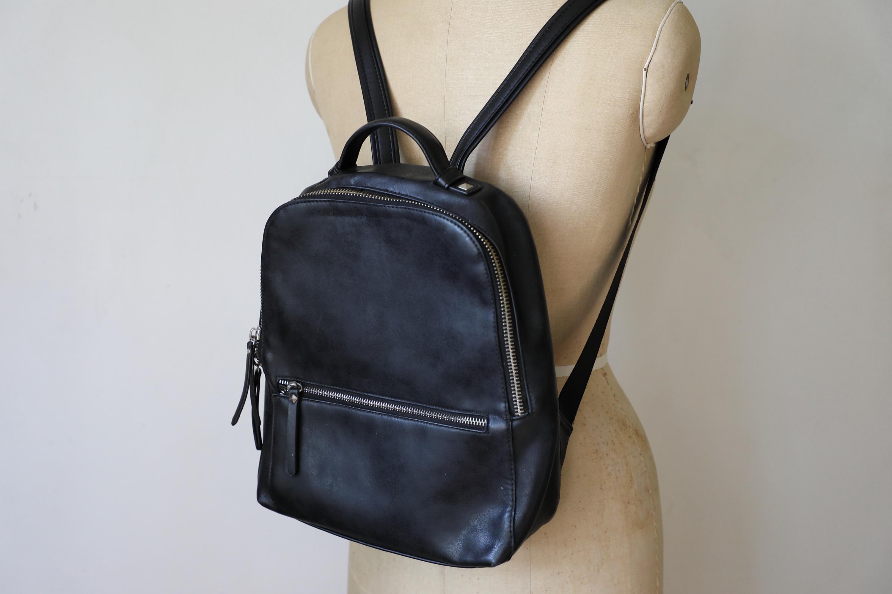 Small faux leather backpack hotsell
