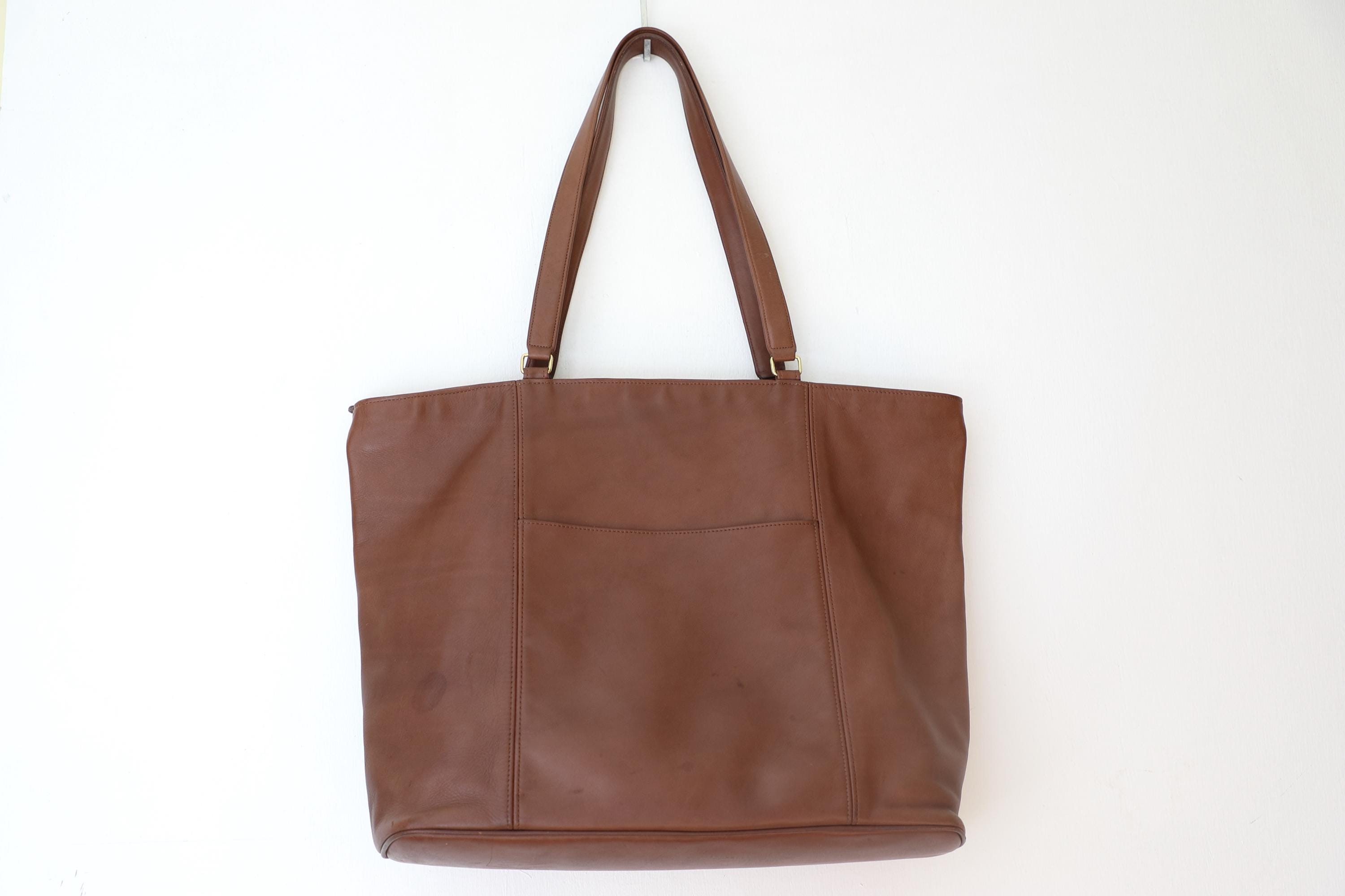 Coach Brown Carry-all Tote 4019 - Vintage Leather Tote Bag