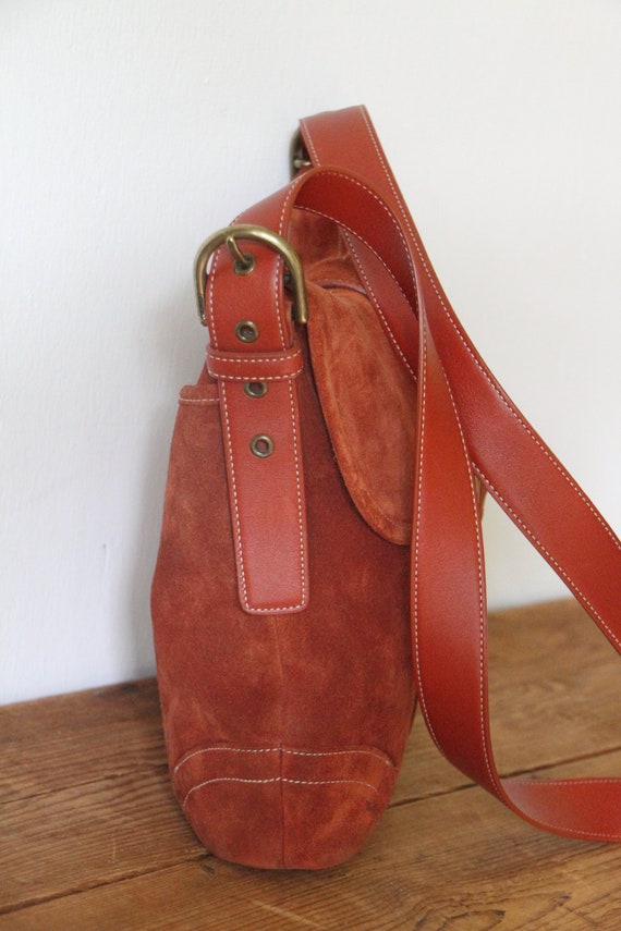 Coach Soho red Hobo suede Shoulder Bag