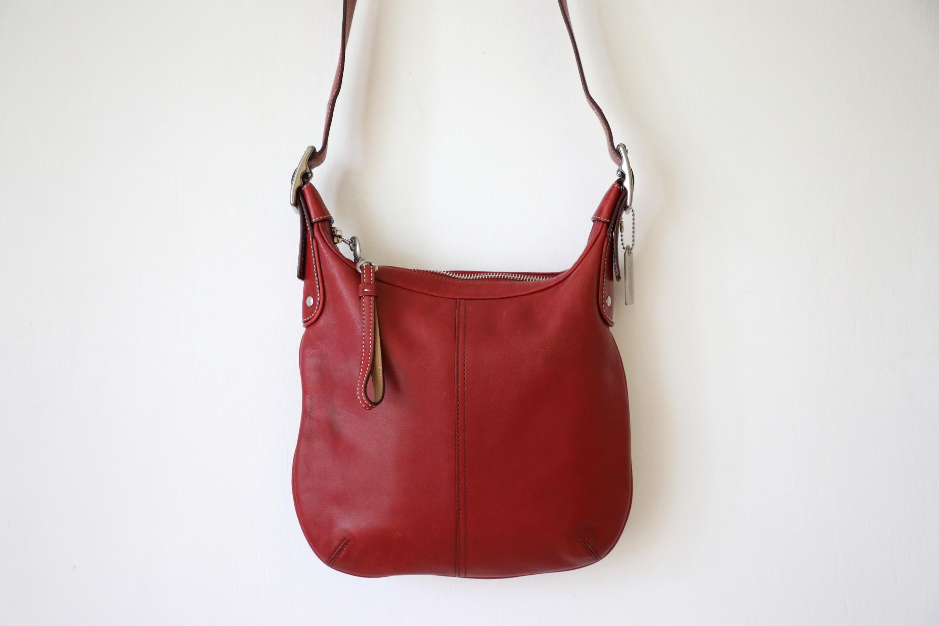 Red Coach Hobo - Etsy