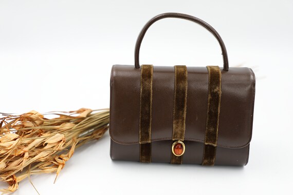 Bienen davis Vintage Satchel Handbag Etsy