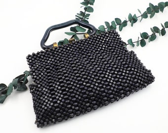 1930s Jemco Navy Beaded Handbag