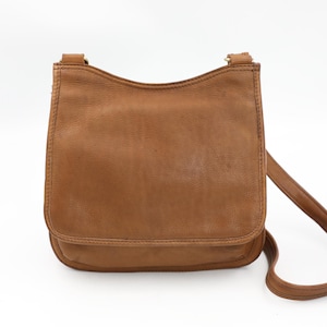 Fossil Leather Crossbody Bag - 1980s 1990s Shoulder Bag - Everyday Purse