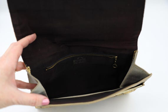 Margolin Snakeskin Clutch - 1960s Python Leather … - image 9