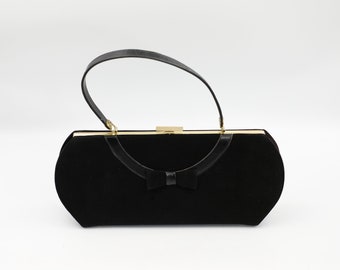 Bolso de ante Stride de Black Life - Monedero vintage clásico - Cartera de los años 50