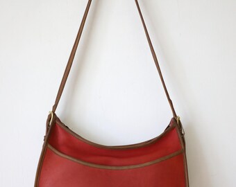 バッグ vintage coach purse shoulder red 4156 Old COACH 4156 shoulder bag Belted Pouch Drawstring type all