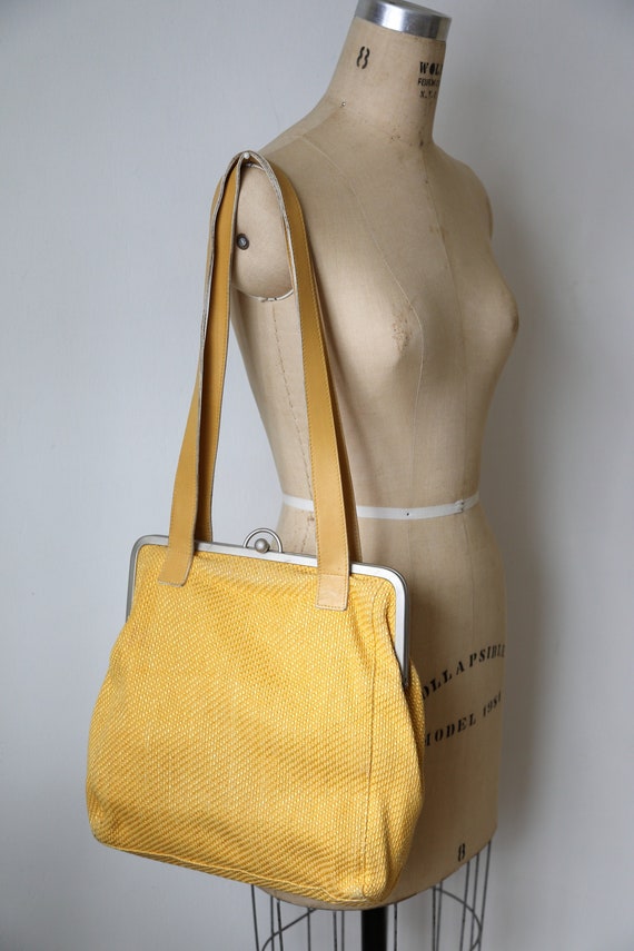 Maurizio Taiuti Tweed and Leather Handbag - image 1