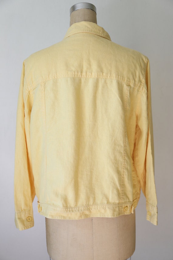 Women's Yellow Shirt Jacket L - image 9