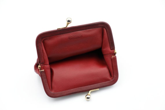 Coach Red Kisslock Coin Purse 6903 - image 6