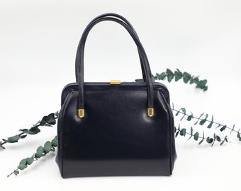 Vintage Markay Navy Satchel