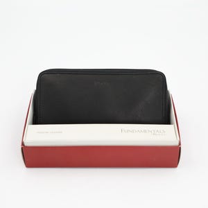 Portefeuille pochette zippée en cuir Rolfs NIB - Portefeuille chéquier noir pour femme - Cadeau pour elle