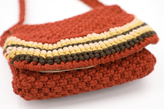 1970s Macrame Shoulder Bag - image 5