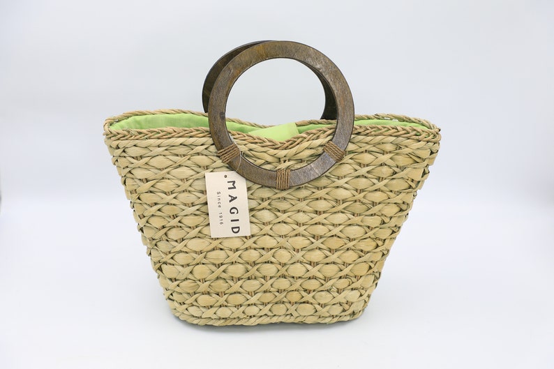 Vintage Magid Straw Tote Purse - Thumbnail 2
