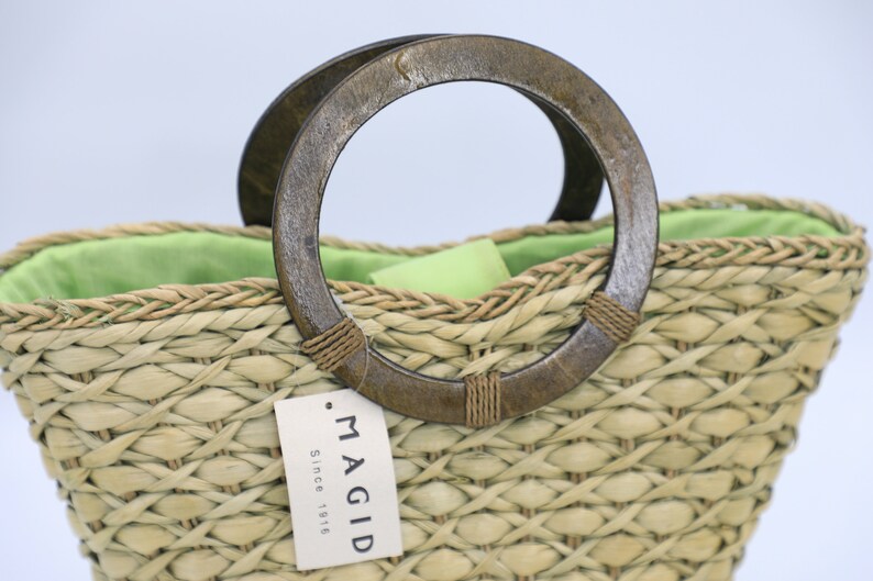 Vintage Magid Straw Tote Purse - Thumbnail 5