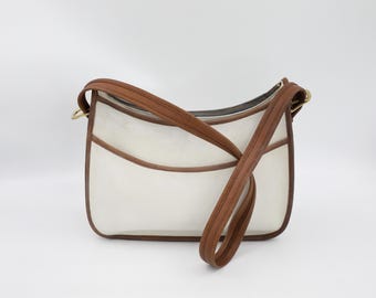 Vintage Coach Y2K Blue & White Leather Demi Hamptons Buckle Mini