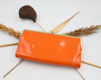 Hobo Intl Orange Lauren Clutch Wallet