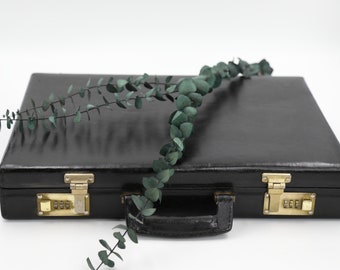 Renwick Black Hardside Briefcase / Made in Canada