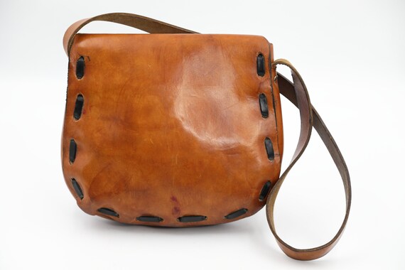 1970s Tooled Leather Handbag - image 4