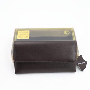 Pochette portefeuille NOS Cadillac en acajou - Portefeuille chéquier NIB pour femme - Cadeau pour femme