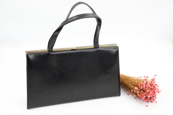 Vintage Etra Black Top Handle Bag - image 1