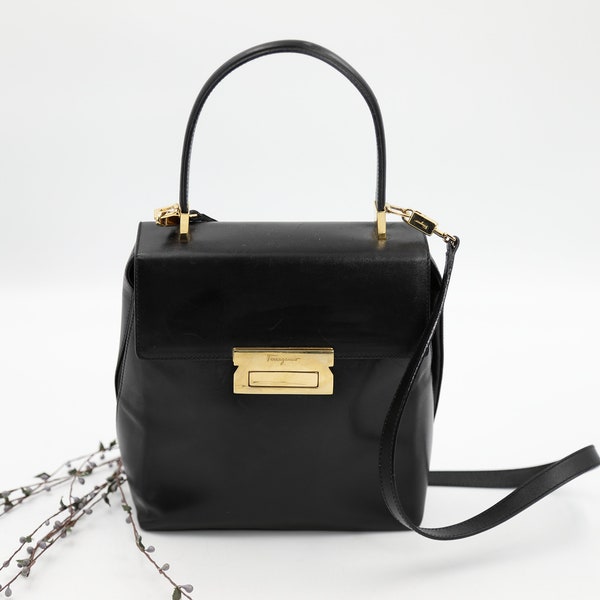 Ferragamo Leather Satchel Handbag