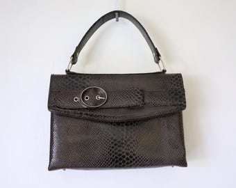Torba Winkelman's Snake Leather Satchel – torebka vintage z lat 60. z wytłoczonym wzorem gada