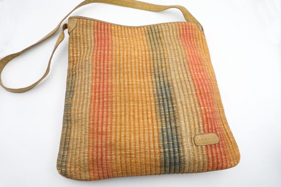 Carlos Falchi Woven Crossbody Bag