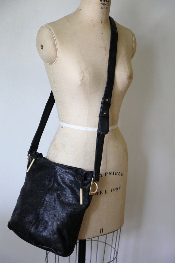 Black Leather Crossbody Bag | Americana by Sharif