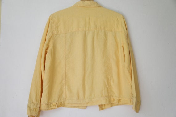 Women's Yellow Shirt Jacket L - image 4