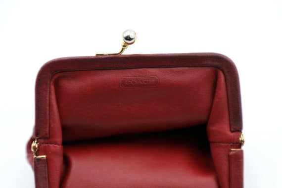 Coach Red Kisslock Coin Purse 6903 - image 7