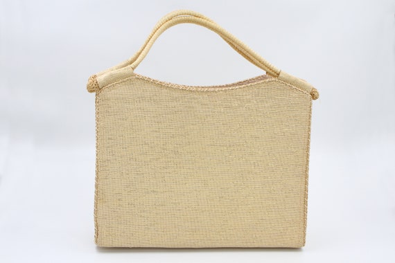 Straw Raffia Tote Handbag - image 5